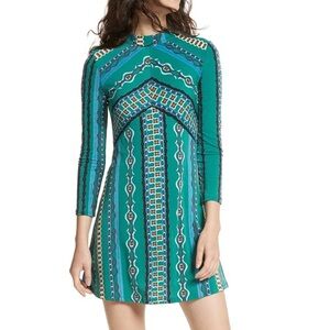 Free People Green High Neck Dress Large